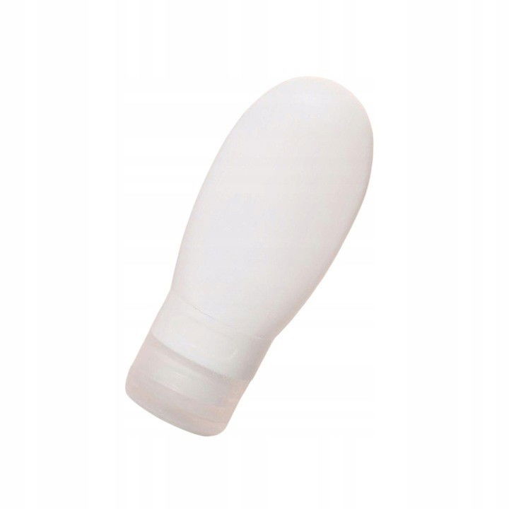 Recipient portabil din silicon elegant de voiaj, sticla de calatorie, potrivita pentru lotiune, sampon si alte lichide, anti-scurgere, cu posibilitate de reumplere, capacitate 90ml, alb [2]