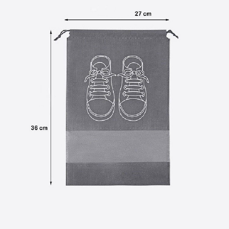 Sac depozitare incaltaminte, pentru voiaj sau depozitare, rezistent la praf, compatibil cu masina de spalat, 27 x 36 cm, gri deschis [3]