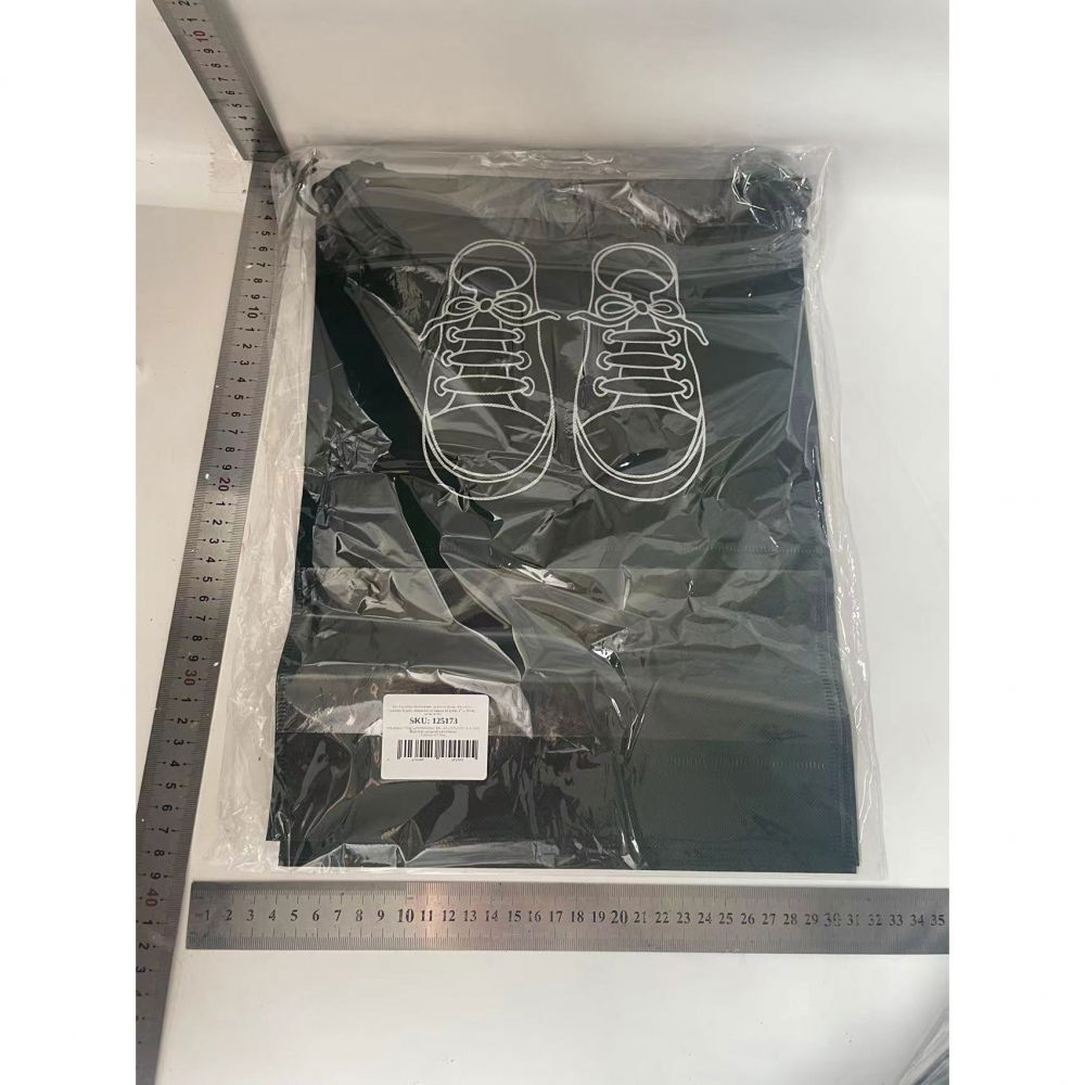 Sac depozitare incaltaminte, pentru voiaj sau depozitare, rezistent la praf, compatibil cu masina de spalat, 27 x 36 cm, verde inchis [5]