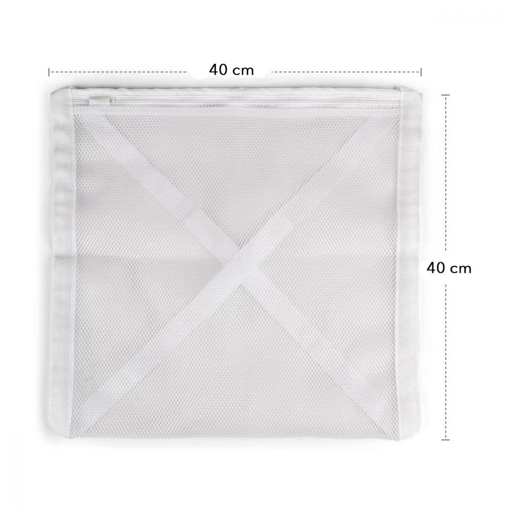 Sac pentru spalare incaltaminte, dimensiuni mari, pentru masina de spalat, 40x40x1 cm, alb [2]