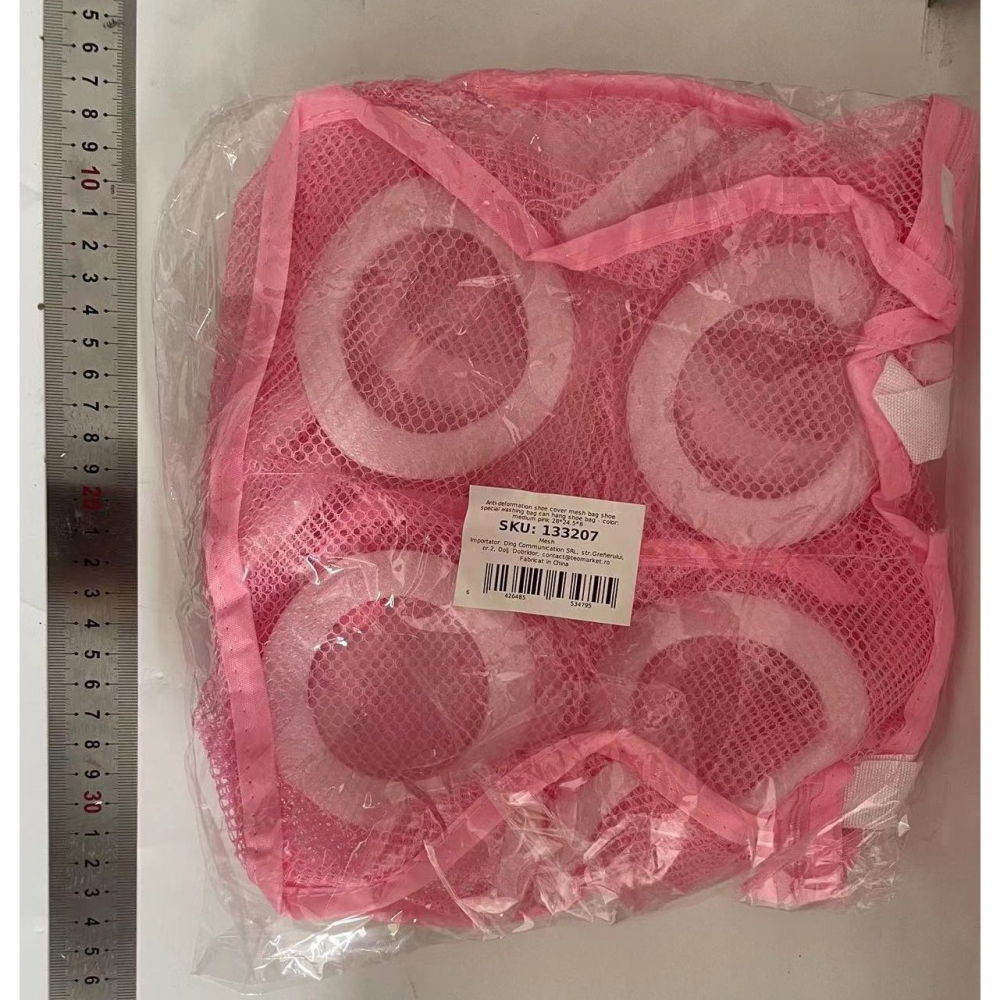 Sac pentru spalare incaltaminte, pentru masina de spalat, 28x24.5x8 cm, roz [6]