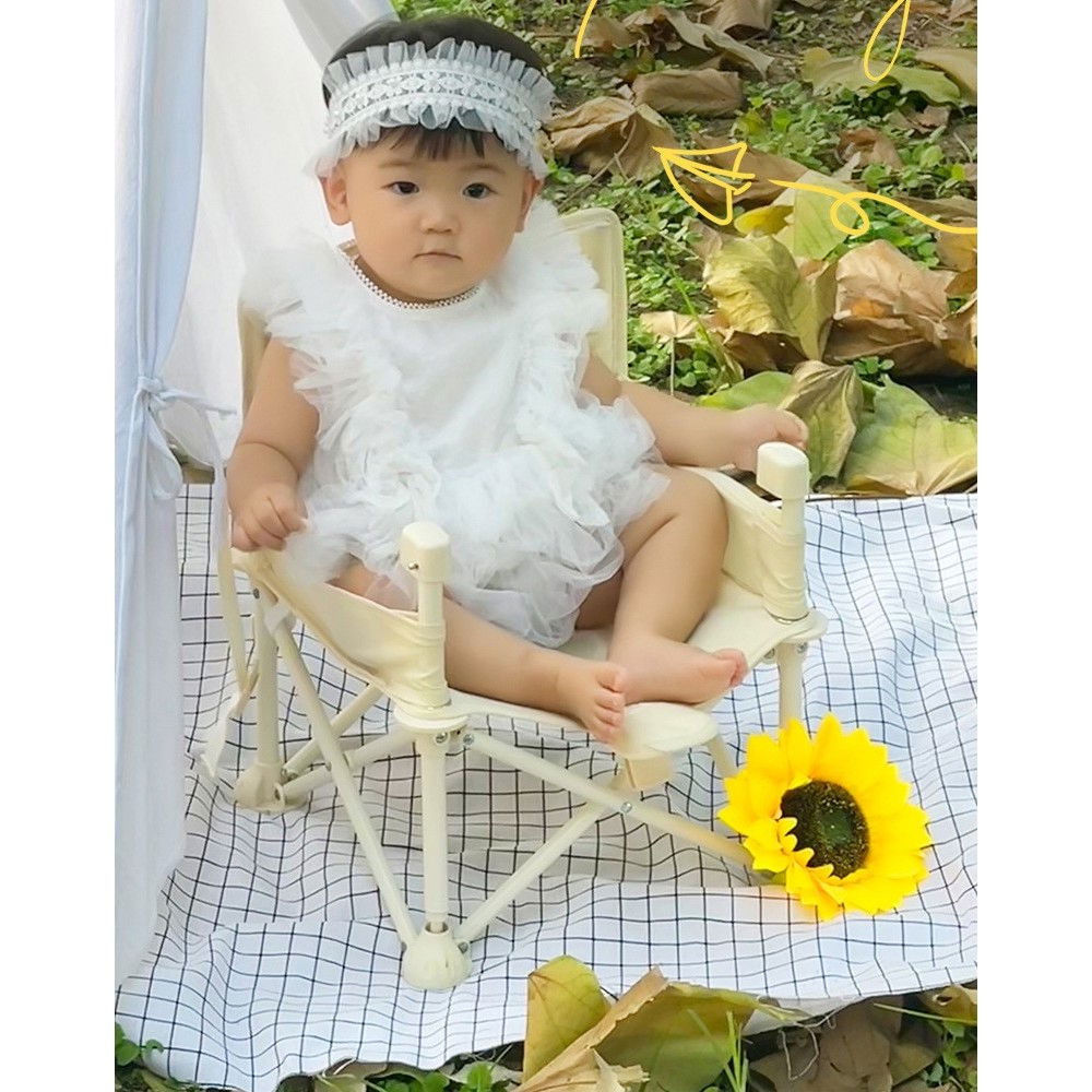 Scaun de masa pentru bebelusi si copii, tavita si husa detasabile, multifuncțional, stabil, centura de siguranta, cos de depozitare, bej, cu umbrela roz, de la 6 luni [3]