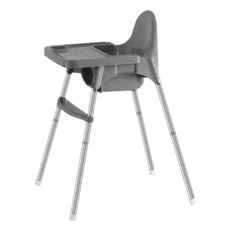 Scaun de masa telescopic pentru bebelusi si copii, cu suport picioare si centura de siguranta, reglabil pe inaltime, varsta 6-32 luni, gri [1]