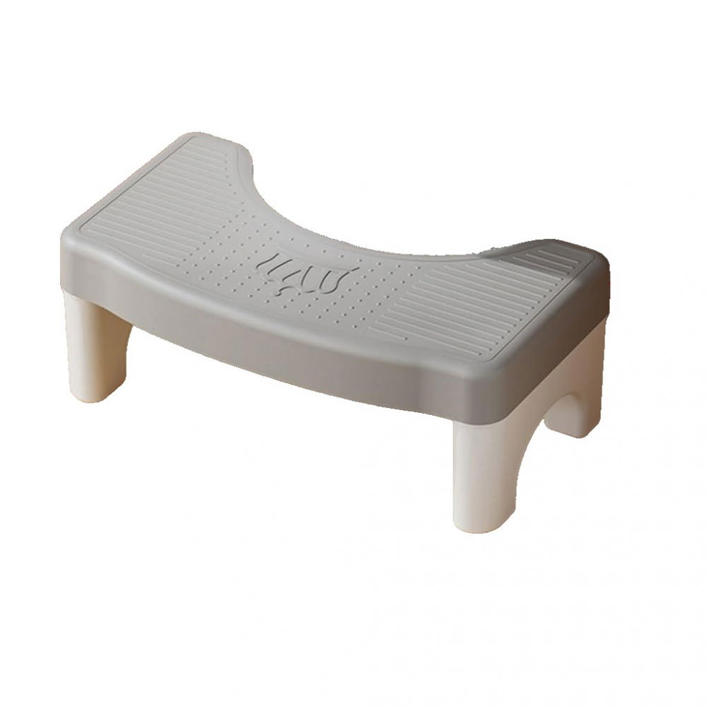 Scaunel wc, tratament impotriva hemoroizilor si constipatiei, scaun inaltator wc copii, suport picioare wc, taburet inaltator pozitia corecta ghemuit pe wc, plastic rezistent, 17x22x38 cm, gri [1]