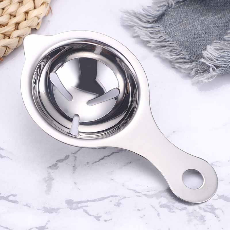 Separator de oua, separa albusul de galbenus, inox, usor de folosit, 14x7.5 cm, argintiu [4]