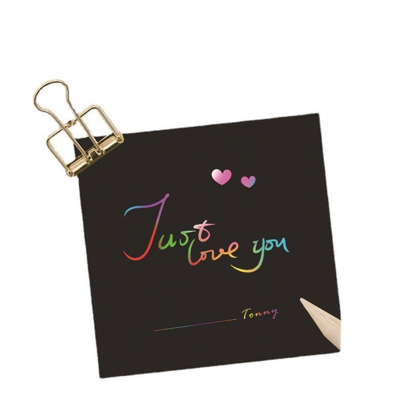 Set 100 de planse razuibile, din hartie curcubeu, 2 creioane din bambus + 2 sabloane, +3 ani, 8.5 x 8.5 cm, multicolor [4]