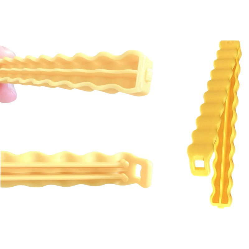 Set 12 clipsuri de etansare, pentru pungi alimentare, condimente, suport cu magnet, model cartofi prajiti, din plastic, multicolor [9]