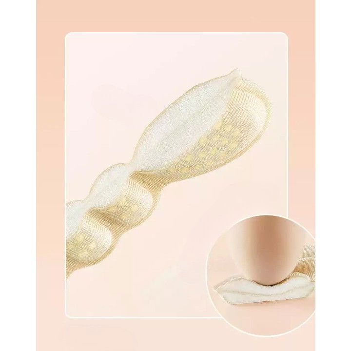 Set 2 branturi cu pernute pentru calcai, suport interior pentru incaltaminte, marime universala, aderent pe piele, crem [5]