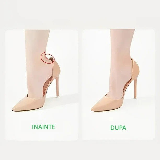 Set 2 branturi cu pernute pentru calcai, suport interior pentru incaltaminte, marime universala, aderent pe piele, roz [7]