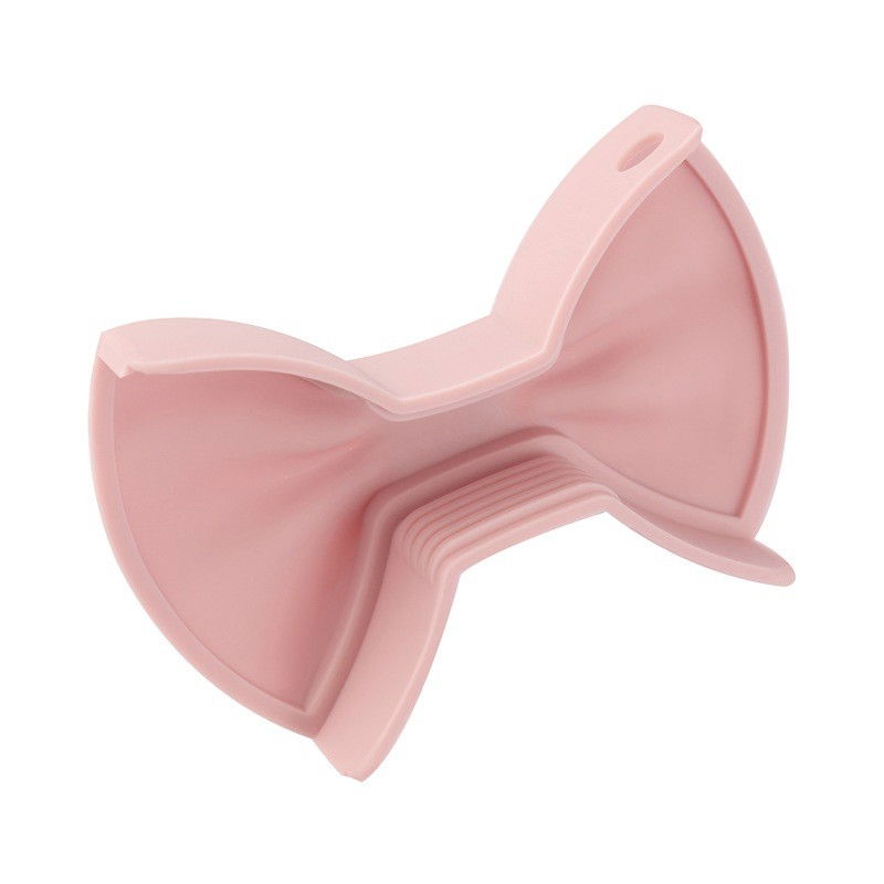 Set 2 manere de protectie termorezistente, pentru oale si tigai, din silicon, rezistent la temperaturi inalte, roz [3]