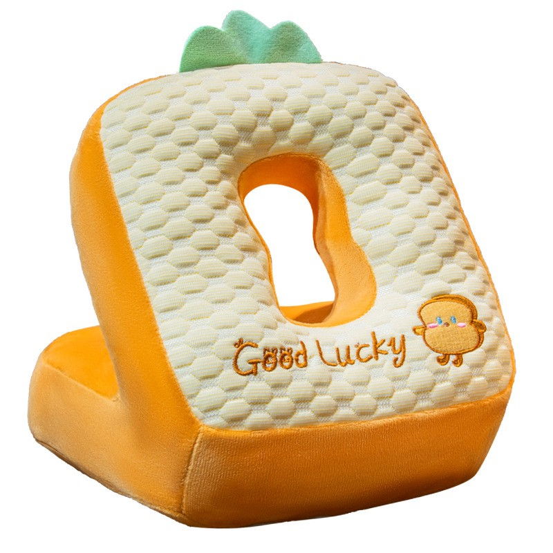 Set 2in1 patura microfibra si perna din spuma, pentru birou, calatorii, pauze, model paine, microfibra, 1x1.7 m, 30x35x30 cm, maro [3]