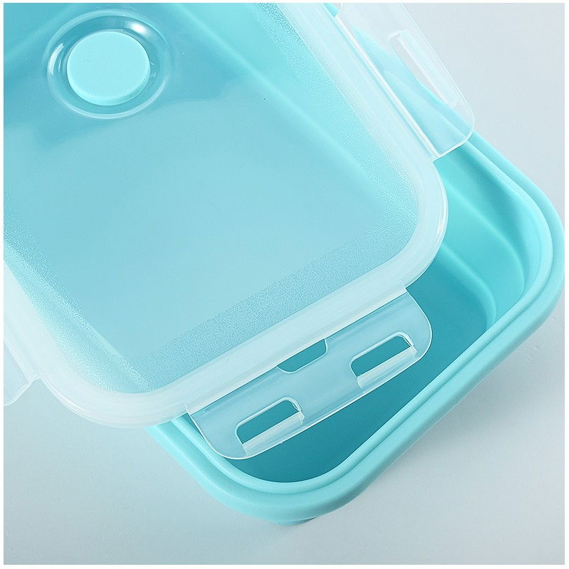 Set 3 caserole pliabile  din silicon, rezistenta la temperaturi ridicate, usor de depozitat si curatat, 350/500/800 ml, utilizare in cuptorul cu microunde, albastra [2]