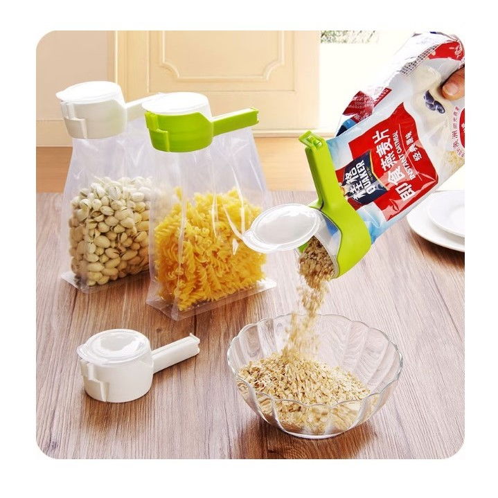 Set 4 cleme cu capac  pentru sigilare pungi alimente, material abs, multicolor [3]