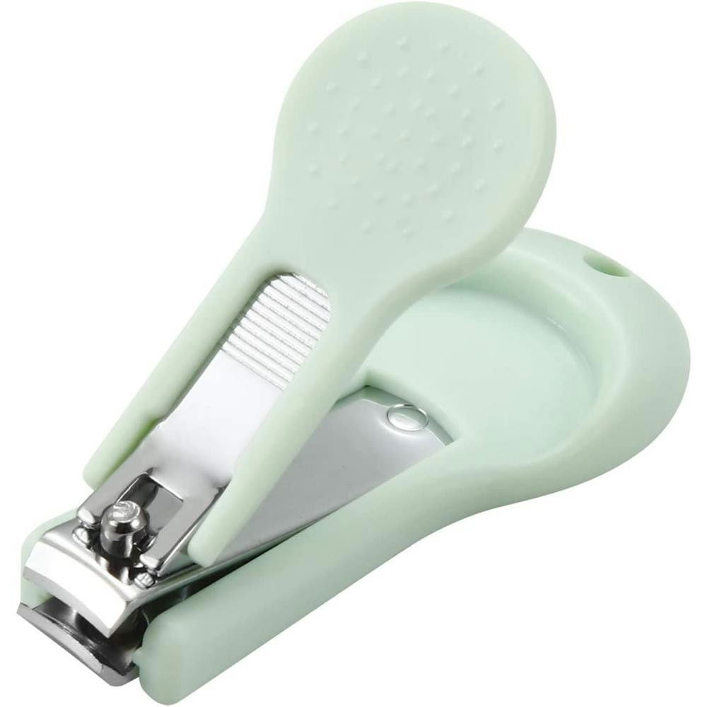 Set 4 piese ingrijire unghii bebelusi, din abs+otel inoxidabil, cutie de depozitare tip bufnita, de la 0 luni, 11.5 x 5 x 11.5 cm, verde [3]