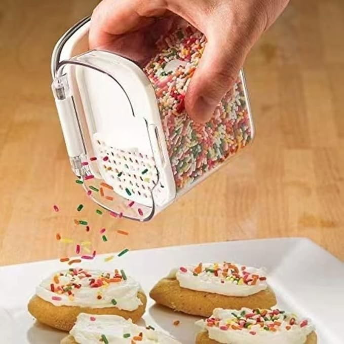 Set 4 recipiente depozitare alimente,   pentru organizare bucatarie, cu inchidere ermetica, transparent, plastic fara bpa, compatibile cu masina de spalat vase, diferite dimensiuni, 350 ml, 1300 ml, 2700 ml, 4600 ml [7]