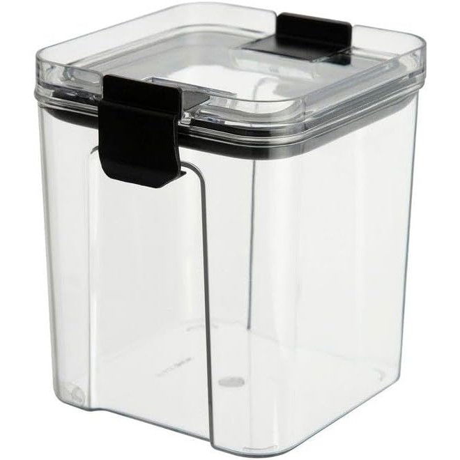 Set 4 recipiente depozitare alimente,   pentru organizare bucatarie, cu inchidere ermetica, transparent, plastic fara bpa, compatibile cu masina de spalat vase, diferite dimensiuni, 350 ml, 1300 ml, 2700 ml, 4600 ml [4]