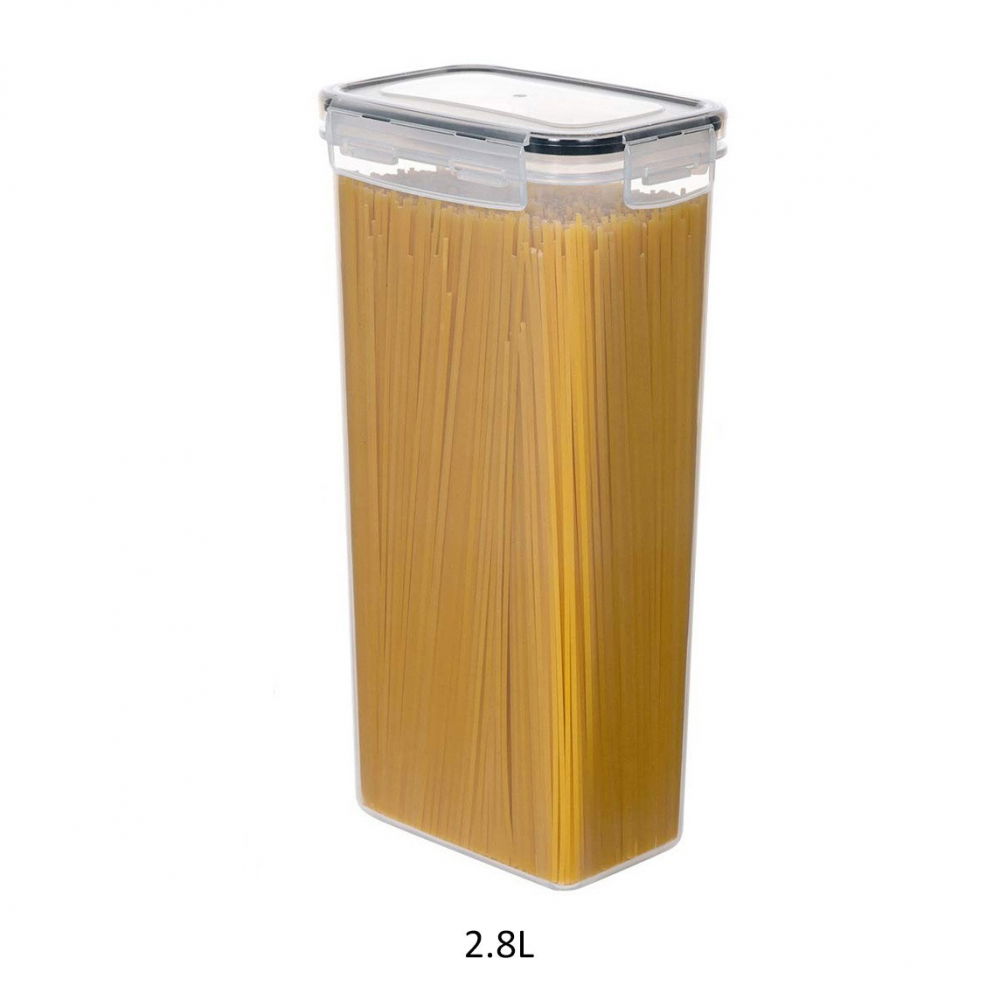 Set 4 recipiente din plastic, pentru alimente/obiecte, inchidere ermetica, 4 x 2.8l, transparent [7]