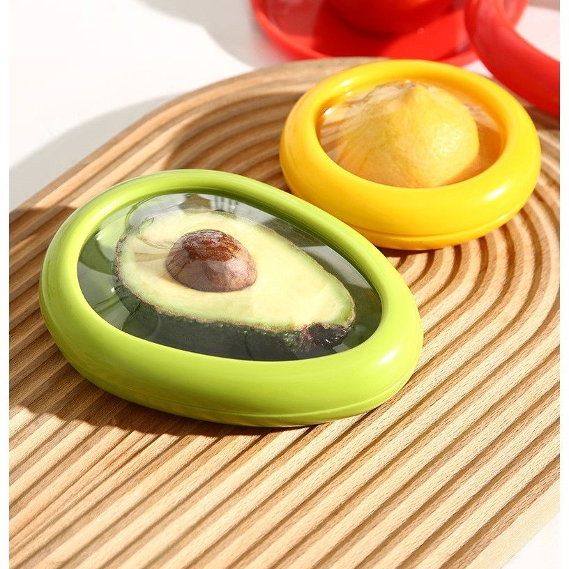 Set 4 recipiente pentru pastrarea proaspata a legumelor, cutii portabile sigilate anti-oxidare, 4 forme diferite pentru legume sau fructe, culori diferite [3]