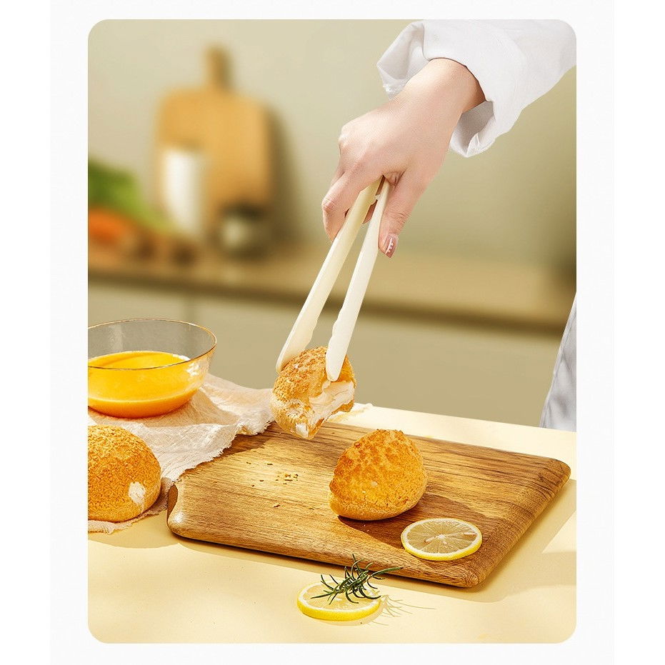 Set 4 ustensile de bucatarie, pentru copii, din silicon, termorezistente, design animat, 13 x 24 x 5 cm, bej [3]