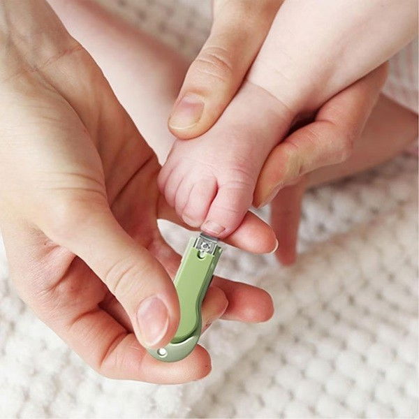 Set 4in1 de ingrijire unghii pentru bebelusi, cutie de depozitare tip cerb, 0-6 ani, 11 x 6 x 11 cm, verde [6]