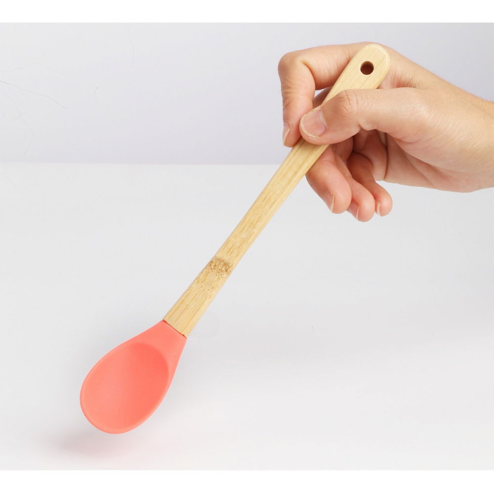 Set 5 mini spatule de silicon  pensula, stejar, multicolor [5]