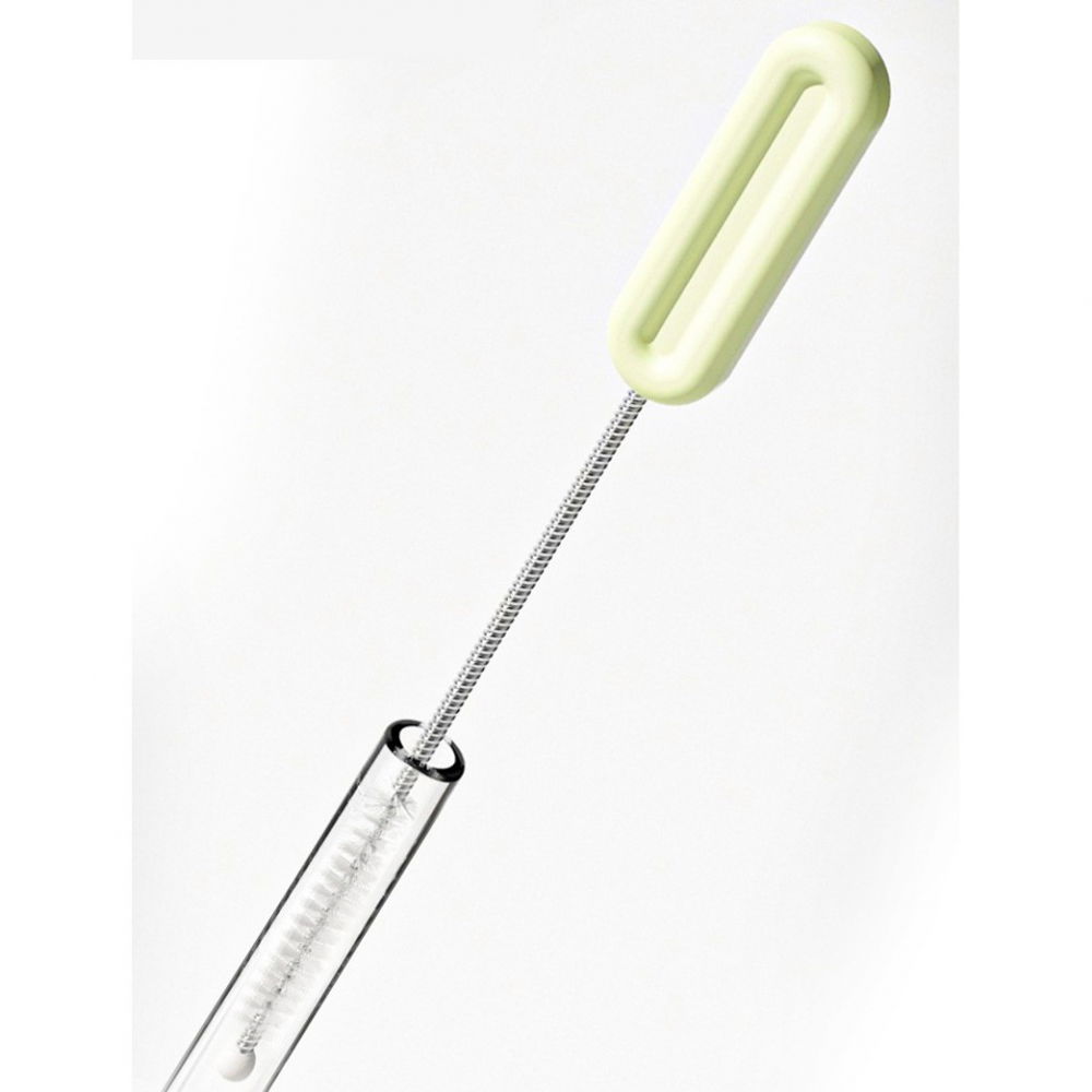 Set 7 piese de spalat/uscat biberoane, portabil, peri de silicon, pentru tetine, suzete, biberoane, paie, cutie inclusa, 16.8 x 12 x 5 cm, model porcusor, roz [4]