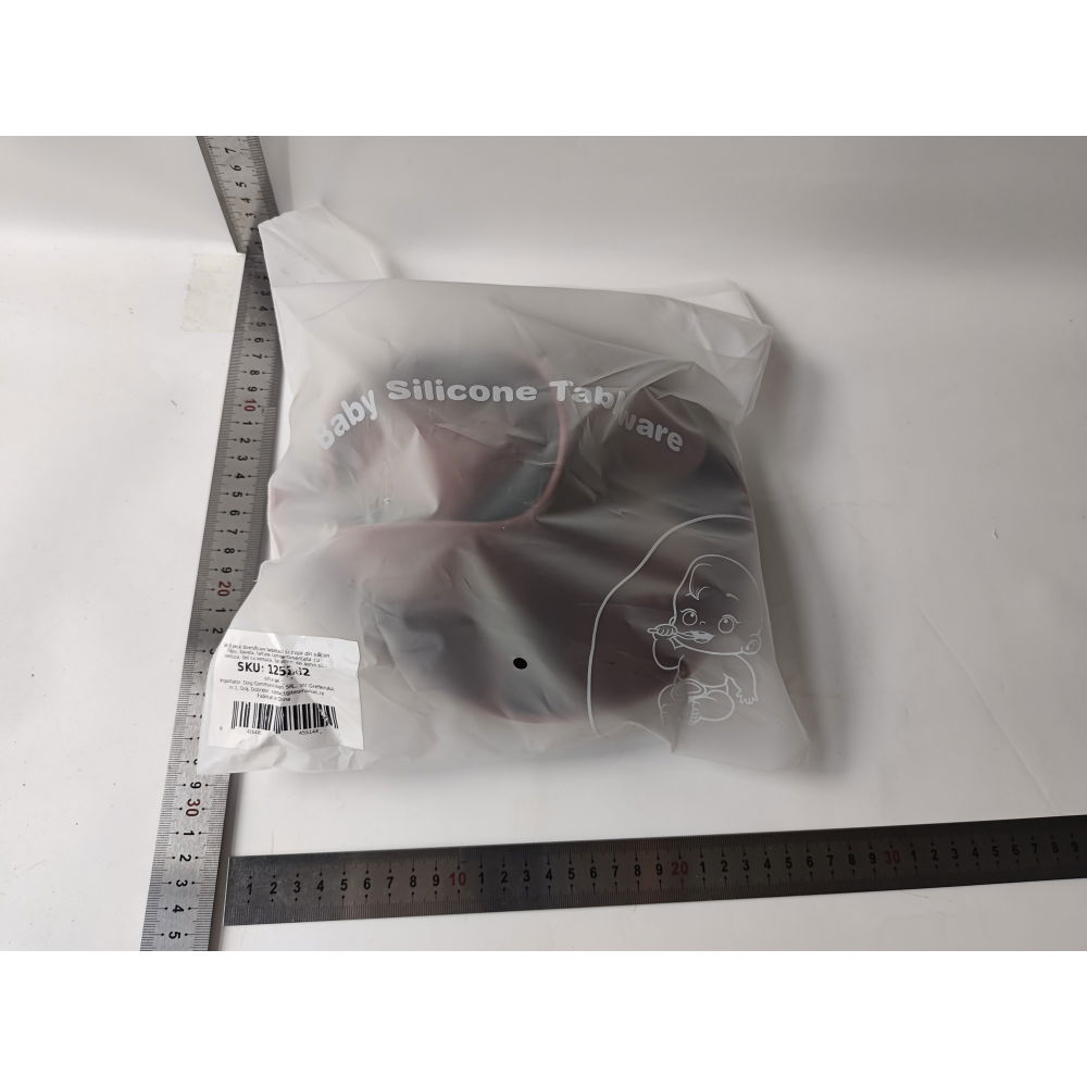 Set 8 piese diversificare bebelusi si copii din silicon  baveta, farfurie compartimentata cu ventuza, bol cu ventuza, tacamuri din lemn si silicon, cana pentru gustari, fara alergeni, maro [8]