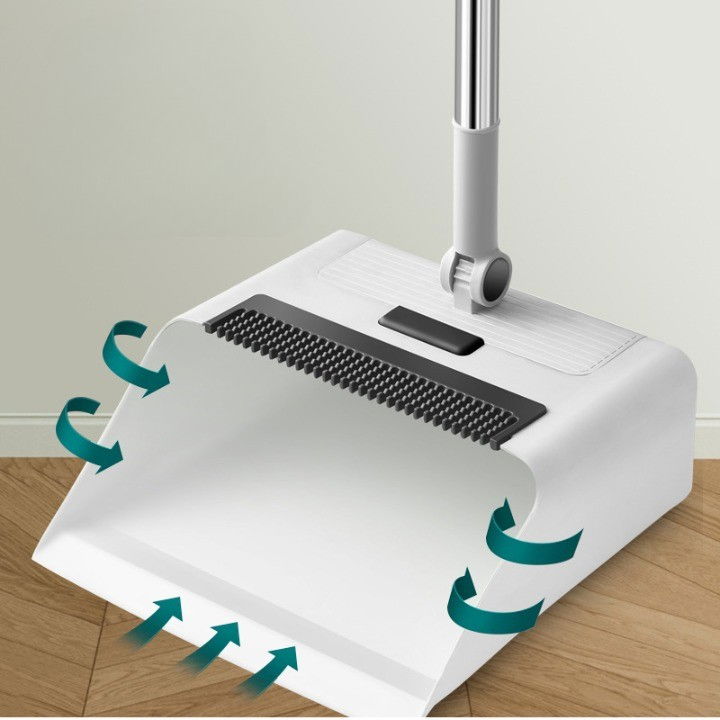 Set curatenie 3 in 1 matura faras si razuitor, matura cu perii moi, faras cu sistem de inchidere, cu razuitor de podea, alb [7]