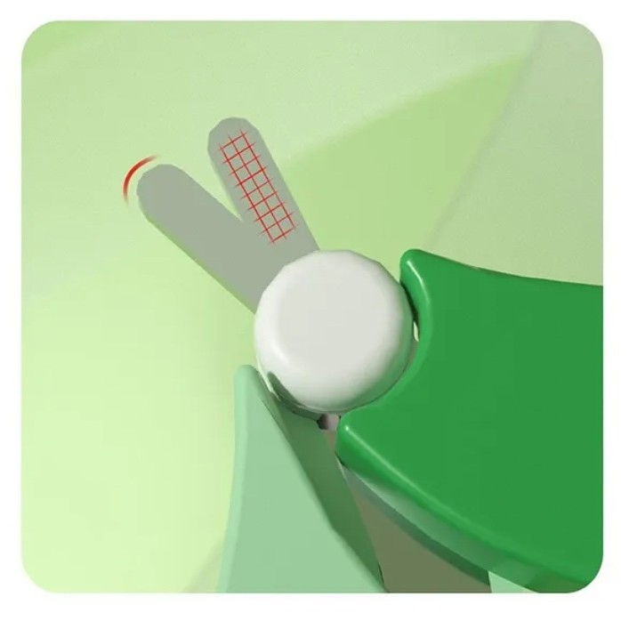 Set ingrijire unghii pentru bebelusi, cutie de depozitare in forma de ursulet, 10 x 9.5 cm, verde [7]