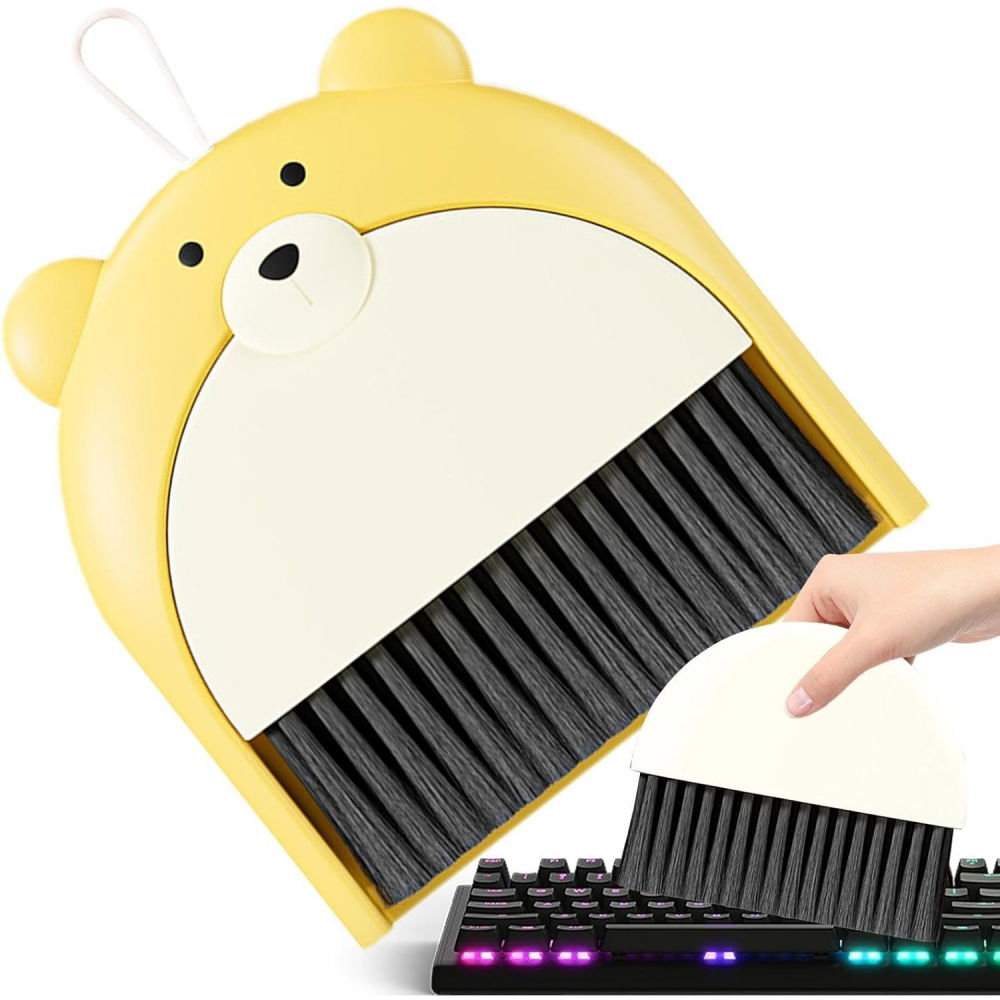 Set matura si faras, pentru birou, din pp, model ursulet, 23.5 x 18 cm, galben [3]