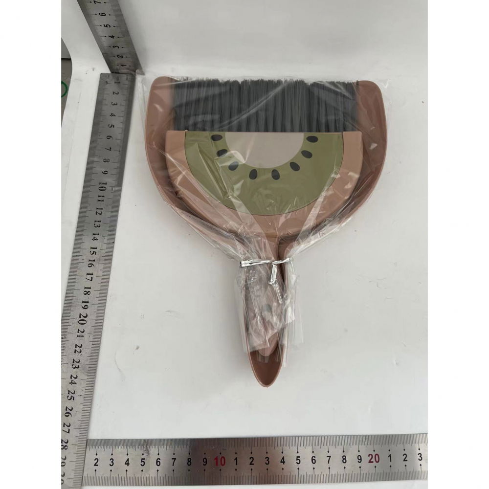 Set mini matura si faras, little cleaner, uz casnic, pentru birou, bucatarie, casa, model kiwi, 23 x 18 cm maro-verde [3]