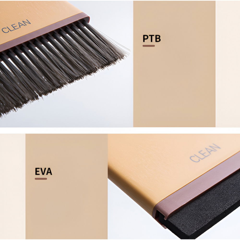 Set mini matura si faras, uz casnic, doua perii, pentru birou, bucatarie, casa, 19.5x13.8x3.6 cm, galben [2]