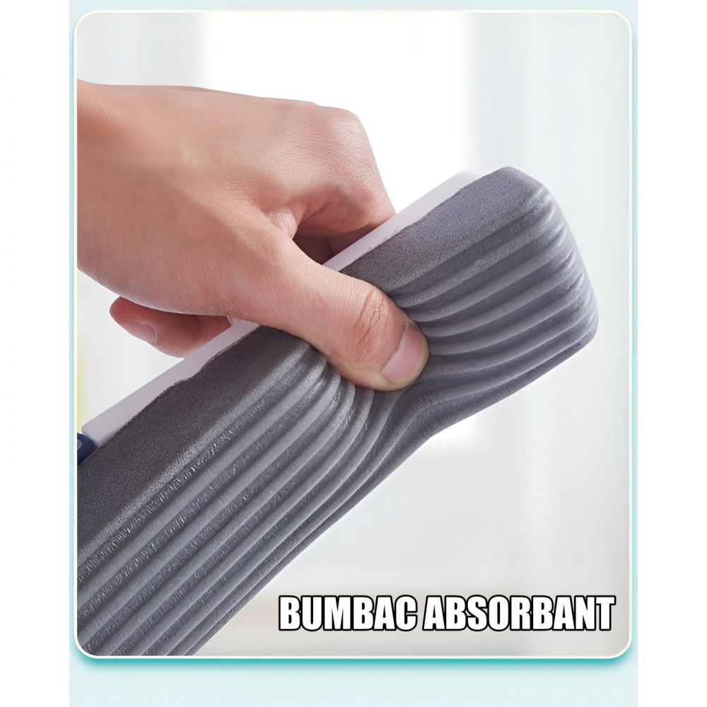 Set mop telescopic cu galeata pliabila, gri, 32 cm, maner reglabil 140 cm, sistem de stoarcere usor si eficient [3]