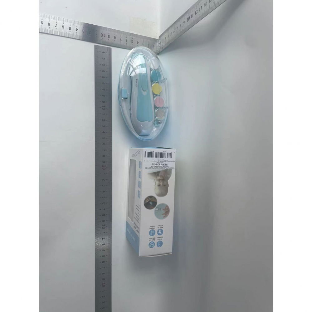 Set pila electrica pentru copii si bebelusi, abs, 6 accesorii, cu lumina led, albastru alb [2]