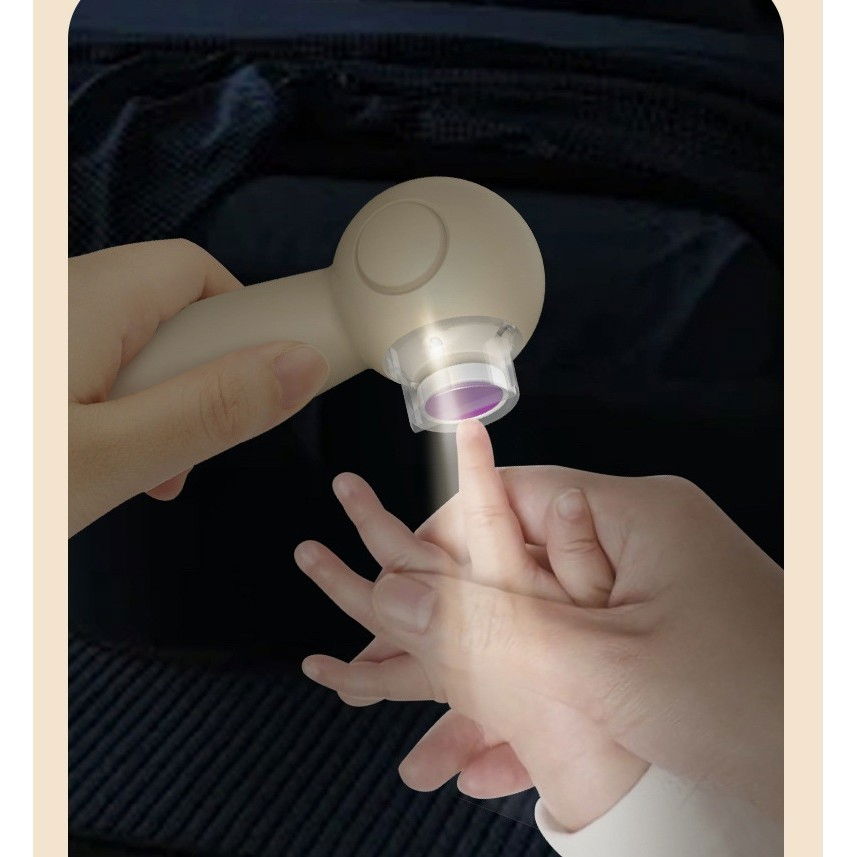 Set pila electrica, pentru copii si bebelusi, din abs, 6 accesorii, incarcare usb, cu lumina led, 11.5 x 5.5 cm, alb [3]