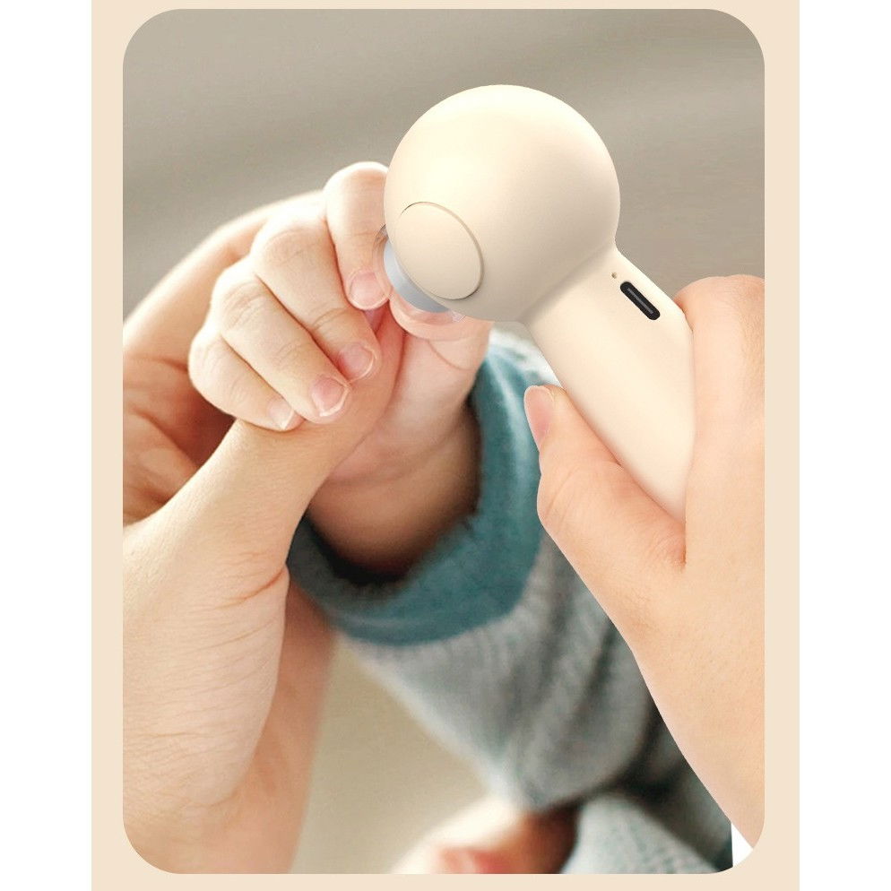 Set pila electrica, pentru copii si bebelusi, din abs, 6 accesorii, incarcare usb, cu lumina led, 11.5 x 5.5 cm, alb [4]