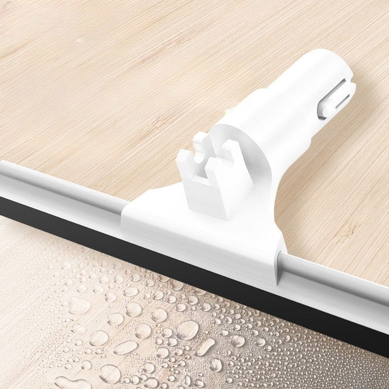 Stergator de geamuri cu doua fete, tija telescopica, cu recipient de lichid, laveta din microfibra, racleta silicon, 120 cm, alb [3]