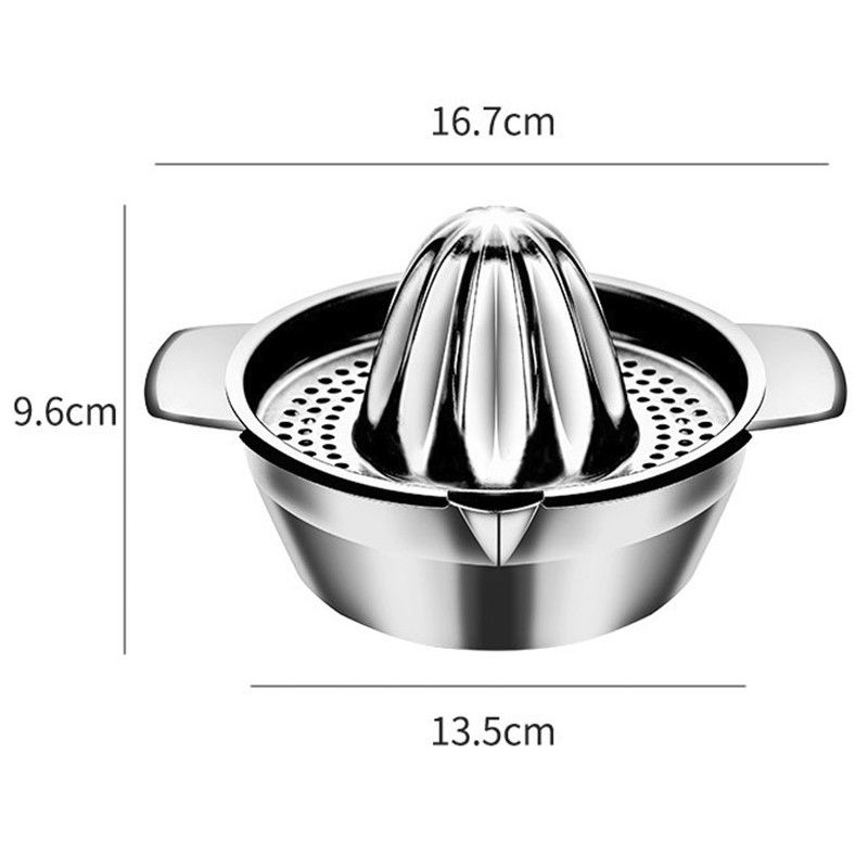 Storcator de citrice manual, rezistent, usor de folosit si depozitat, durabil, calitativ, 16 x 7 x 13 cm, inox, argintiu [4]
