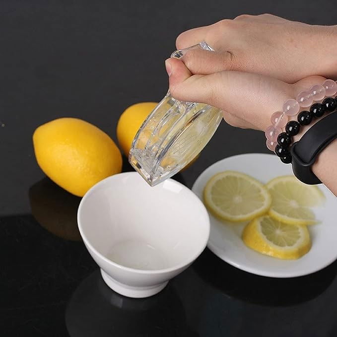 Storcator de citrice manual, rezistente, usor de folosit si depozitat, durabil, calitativ, 12x5.2 cm, model peste, transparent [10]