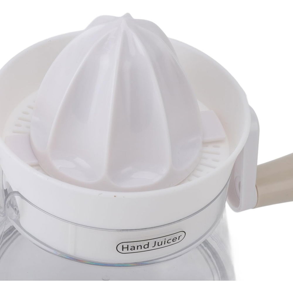 Storcator de citrice manual, rezistente, usor de folosit si depozitat, durabil, calitativ, 16.5x13cm, transparent/ alb [5]