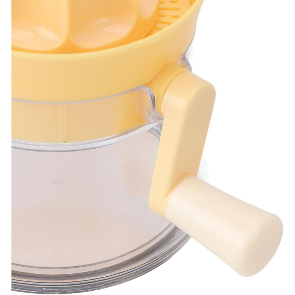 Storcator de citrice manual, rezistente, usor de folosit si depozitat, durabil, calitativ, 16.5x13cm, transparent/ galben [4]