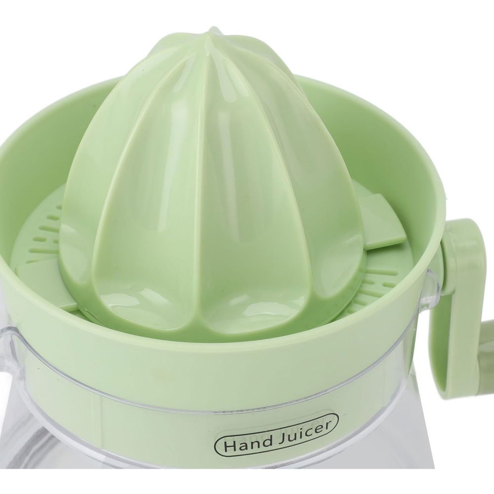 Storcator de citrice manual, rezistente, usor de folosit si depozitat, durabil, calitativ, 16.5x13cm, transparent/ verde [5]