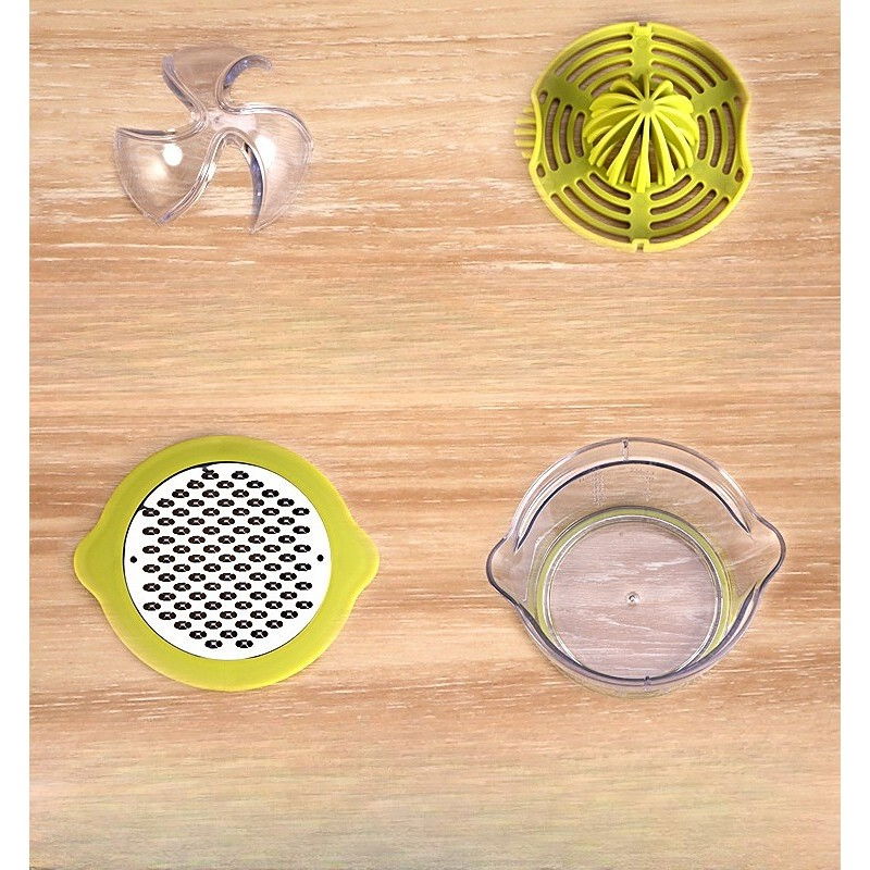 Storcator de fructe 2 in 1, cu razatoare si separator ou, 14.8 x 8 x 13 cm, verde [12]