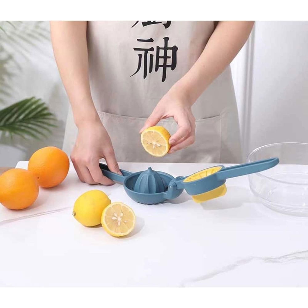 Storcator manual citrice, pentru lamai, portocale, cu actiune dubla, usor de utilizat, material abs rezistent, 8x10x22 cm, albastru [7]