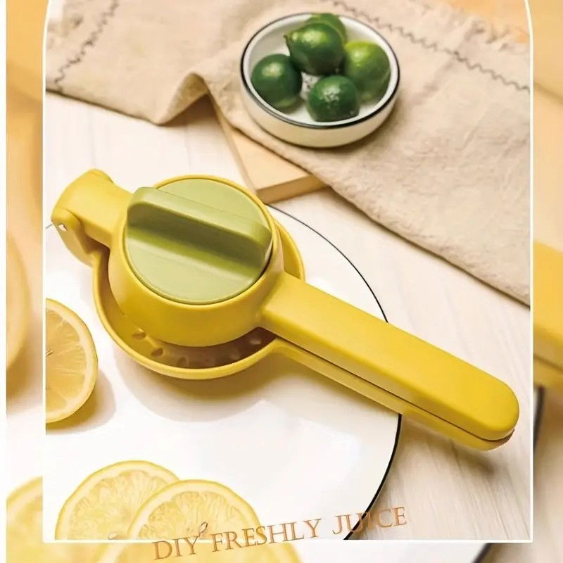 Storcator manual citrice, pentru lamai, portocale, cu actiune dubla, usor de utilizat, material abs rezistent, 8x10x22 cm, galben [3]