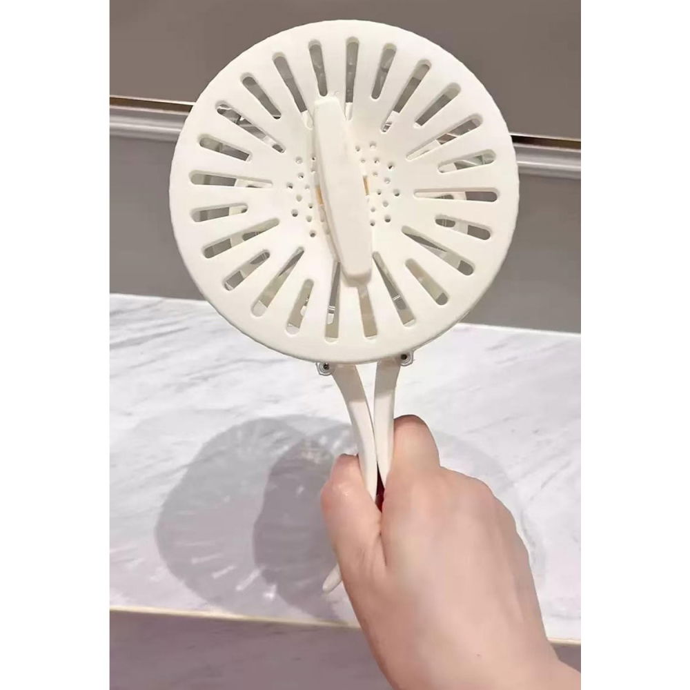 Strecuratoare 2 in 1 pentru fructe si legume, cos de scurgere si cutie de depozitare, 15.5 x 8.3 cm, din pp, cu maner si capac, alb [8]