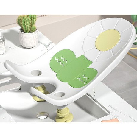 Suport de baie bebelusi, 0-12 luni, montare pe chiuveta/lavoar/cada, ventuze antiderapante cu intaltime reglabila, 50 x 24 x 12.5 cm, alb [5]