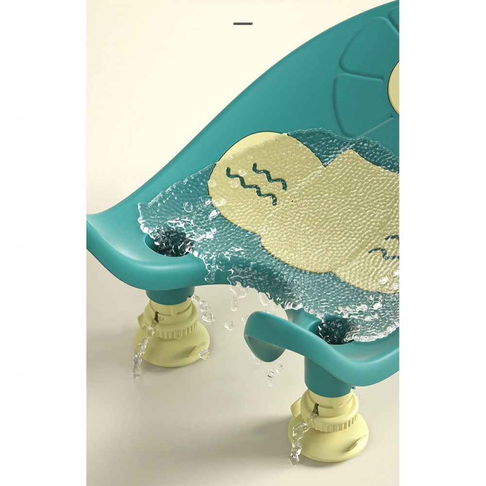 Suport de baie bebelusi, 0-12 luni, montare pe chiuveta/lavoar/cada, ventuze antiderapante cu intaltime reglabila, 50 x 24 x 12.5 cm, verde [3]