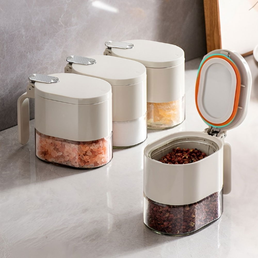 Suport pentru depozitare condimente, ulei, otet, montare pe perete din 9 piese, uz casnic, pentru bucatarie, 24 x 21.9 x 31.5cm, alb [8]