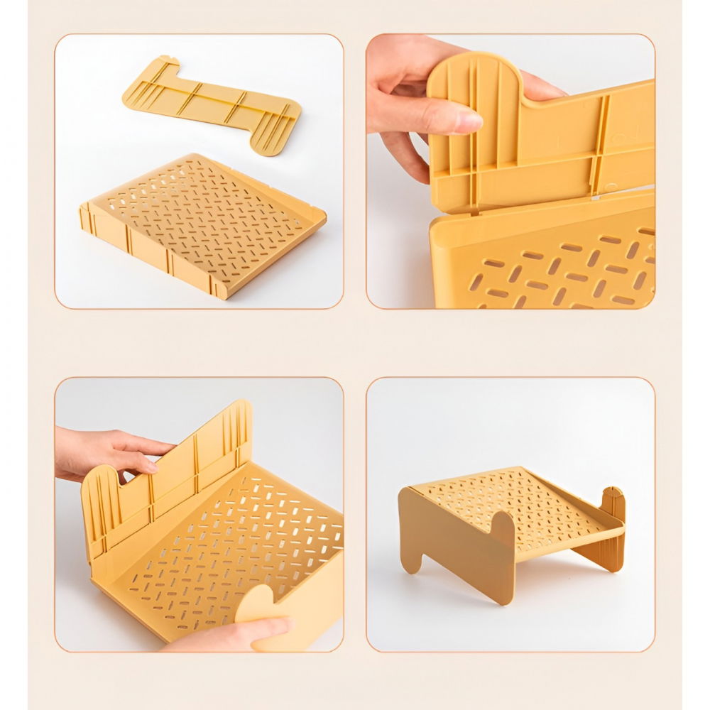 Suport pentru pantofi, cu doua straturi, organizator, antiderapant și durabil, 26x24.8x16 cm, maro [2]